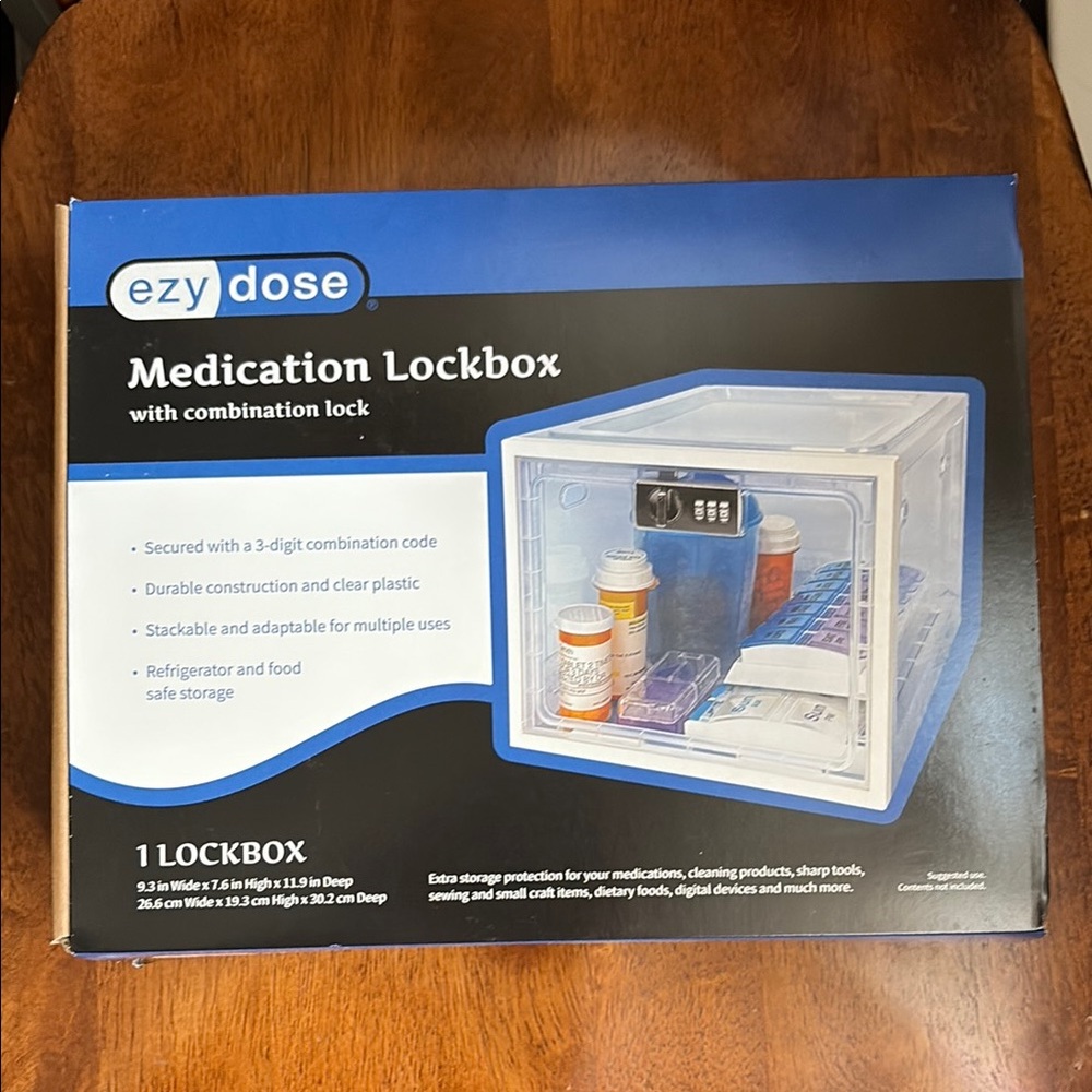 Ezy Dose Medication Lockbox with Combination Lock - NEW IN BOX NEVER USED